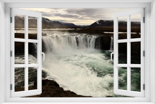 Fototapeta Naklejka Na Ścianę Okno 3D - Goðafoss is a waterfall in northern Iceland