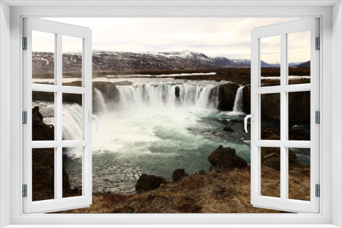 Fototapeta Naklejka Na Ścianę Okno 3D - Goðafoss is a waterfall in northern Iceland