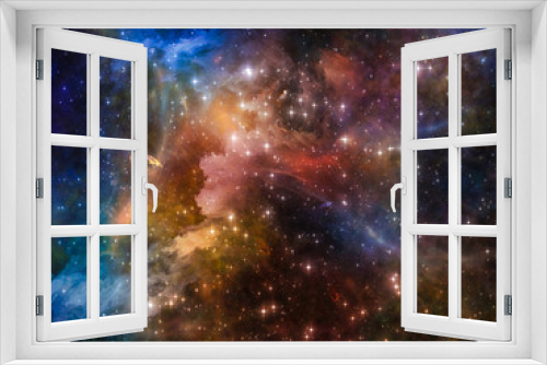 Fototapeta Naklejka Na Ścianę Okno 3D - Colorful Space