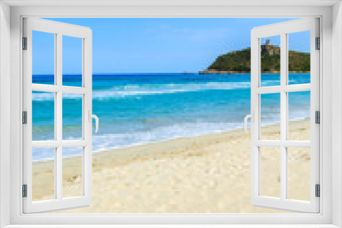 Fototapeta Naklejka Na Ścianę Okno 3D - Idyllic Porto Giunco beach with azure sea water, Sardinia island
