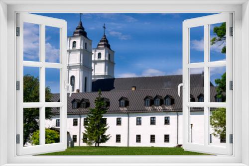 Fototapeta Naklejka Na Ścianę Okno 3D - Beautiful white Catholic church in Aglona Latvia.