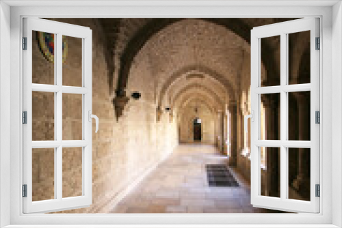 Fototapeta Naklejka Na Ścianę Okno 3D - The medieval cloister of the Church of Saint Catherine in Bethlehem, Palestine, Israel
