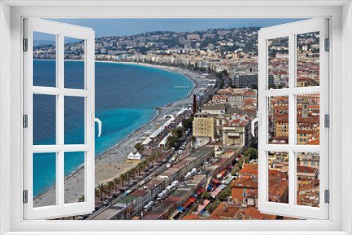 Fototapeta Naklejka Na Ścianę Okno 3D - City of Nice - Panoramic view