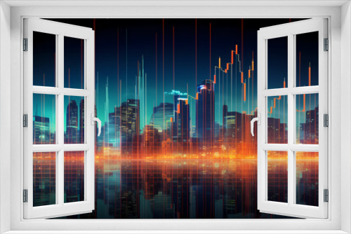 Stock market information technology concept illustration, illustration that can be used to analyze financial statements