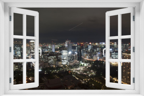 Fototapeta Naklejka Na Ścianę Okno 3D - Tokyo Skyline