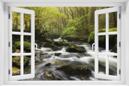 Fototapeta Naklejka Na Ścianę Okno 3D - Forest Cascade