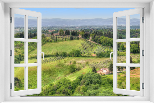 Fototapeta Naklejka Na Ścianę Okno 3D - high dynamic range tuscany landscape italy