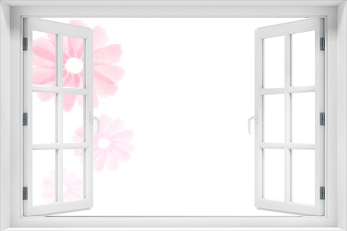 Fototapeta Naklejka Na Ścianę Okno 3D - 水彩のピンク色の花の背景イラスト