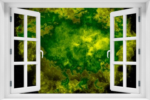 Fototapeta Naklejka Na Ścianę Okno 3D - green art effect high-resolution wallpaper image galaxy unique art use space for text banner cover page canvas deep mind change thinking paint row realistic pattern 