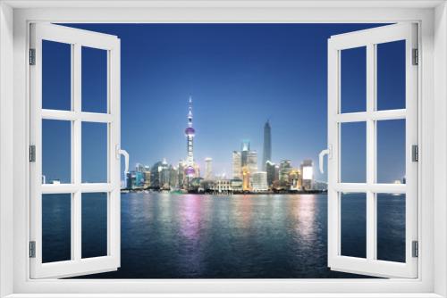 Fototapeta Naklejka Na Ścianę Okno 3D - Shanghai at night, China