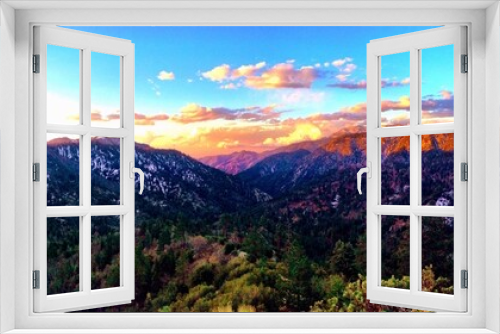 Fototapeta Naklejka Na Ścianę Okno 3D - Breathtaking sunset at Big Bear Resort CA