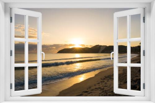 Fototapeta Naklejka Na Ścianę Okno 3D - Sunrise in Ponta Negra Beach in Natal City, Brazil