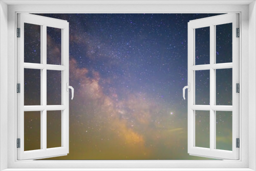 Fototapeta Naklejka Na Ścianę Okno 3D - starry sky with milky way, night starry sky background