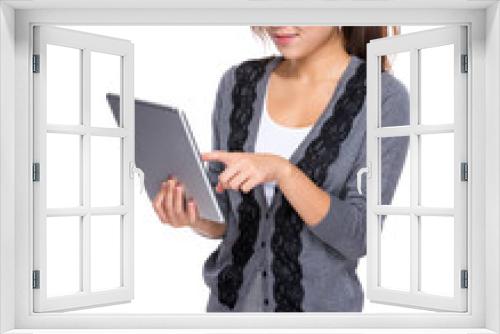 Woman use of tablet