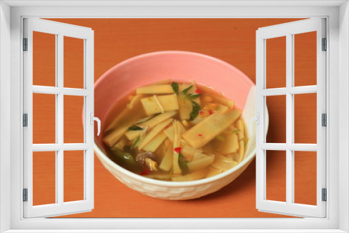 Fototapeta Naklejka Na Ścianę Okno 3D - spicy bamboo shoot soup