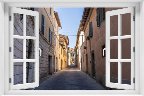 Fototapeta Naklejka Na Ścianę Okno 3D - Small town Montalcino of Tuscany