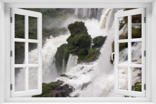 Fototapeta Naklejka Na Ścianę Okno 3D - Iguazu Falls Row Of Falls