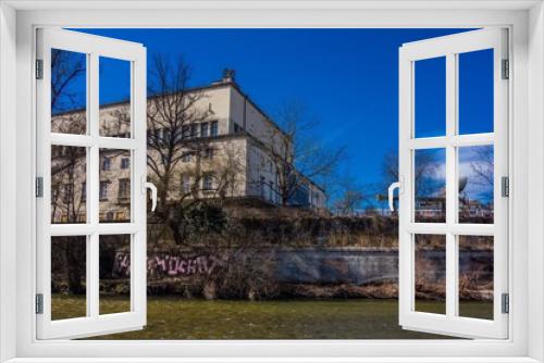 Fototapeta Naklejka Na Ścianę Okno 3D - Museumsinsel München in der Isar