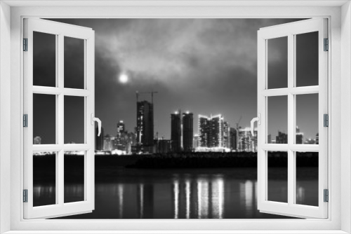 Fototapeta Naklejka Na Ścianę Okno 3D - Night modern city skyline. Manama, the Capital of Bahrain