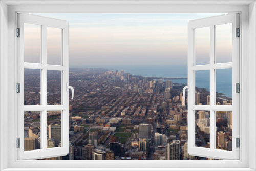 Fototapeta Naklejka Na Ścianę Okno 3D - Chicago from above - amazing aerial view