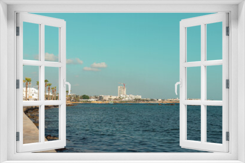 Fototapeta Naklejka Na Ścianę Okno 3D - Paphos walkable Harbor and port coast view