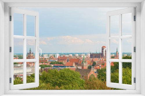 Fototapeta Naklejka Na Ścianę Okno 3D - Panoramic view at Gdansk,  Poland