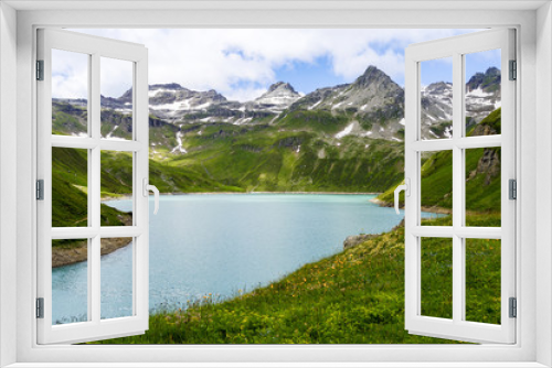 Fototapeta Naklejka Na Ścianę Okno 3D - Vannino lake, Formazza Valley