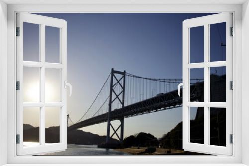 Fototapeta Naklejka Na Ścianę Okno 3D - 因島大橋を下から眺める