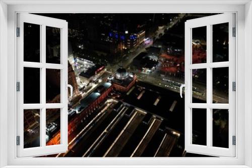 Fototapeta Naklejka Na Ścianę Okno 3D - flinders street railway station at night Melbourne Australia 