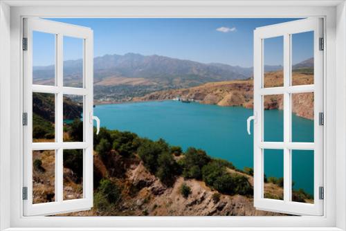 Fototapeta Naklejka Na Ścianę Okno 3D - Majestic Lake Surrounded By Mountains