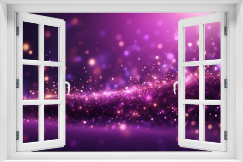 A vibrant blur of magenta and lilac glitter, swirling together in a mesmerizing display of light and beauty
