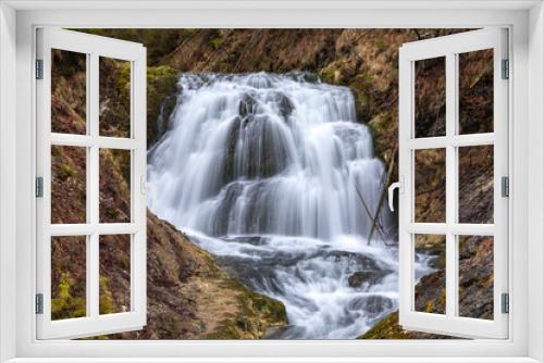 Fototapeta Naklejka Na Ścianę Okno 3D - Wasserfall am Obernachkanal bei Wallgau, Bayern