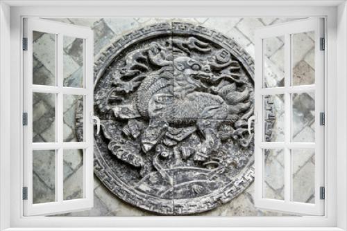 Fototapeta Naklejka Na Ścianę Okno 3D - Kirin relief