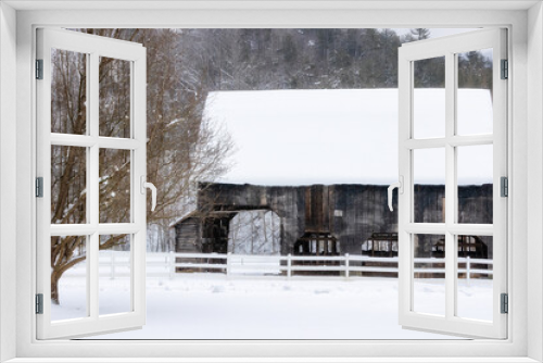 Fototapeta Naklejka Na Ścianę Okno 3D - Rural Winter  Landscapes in north eastern Tennessee, USA