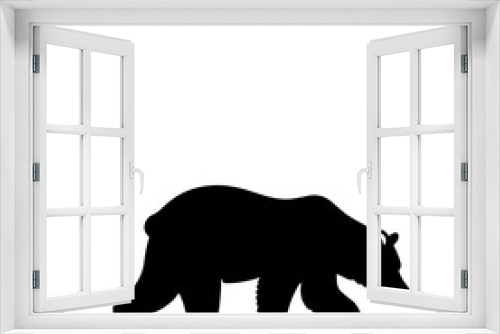 Fototapeta Naklejka Na Ścianę Okno 3D - Bear walking Vector Logo Art