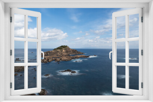 Fototapeta Naklejka Na Ścianę Okno 3D - 青い空と青い海
