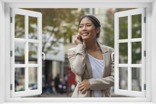 Woman talking on mobile phone