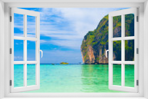 Fototapeta Naklejka Na Ścianę Okno 3D - Idyllic Scene Caribbean Blue