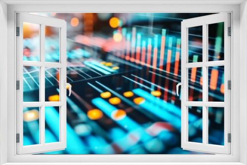 financial data digital analytics market chart abstract background
