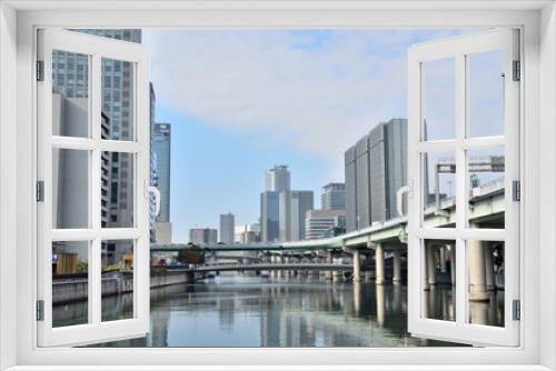Fototapeta Naklejka Na Ścianę Okno 3D - 大阪　堂島川