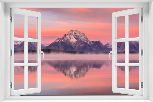 Fototapeta Naklejka Na Ścianę Okno 3D - Grand Teton mountain  range, Jackson Lake