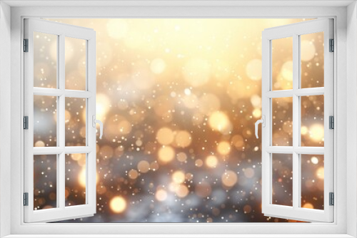 Warm Golden Bokeh Lights Background for Festive Occasions