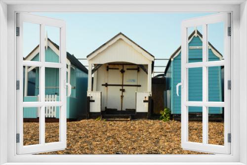 Fototapeta Naklejka Na Ścianę Okno 3D - beach huts