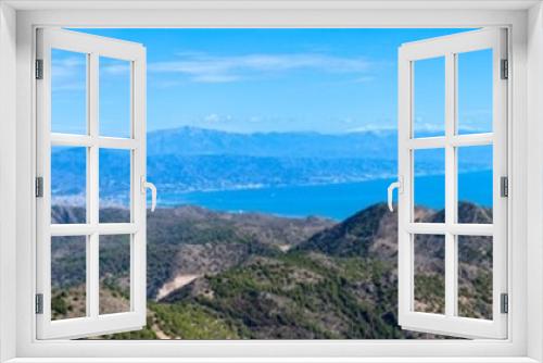 Fototapeta Naklejka Na Ścianę Okno 3D - Panoramic view on Mediterranean sea and Malaga city, Andalusia, Malaga, Spain