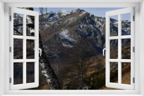 Fototapeta Naklejka Na Ścianę Okno 3D - Mombarone, border peak between Piedmont and Valle d'Aosta, seen from the slopes of Mount Mucrone.