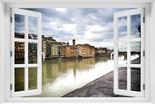 Fototapeta Naklejka Na Ścianę Okno 3D - Florence Old Bridge