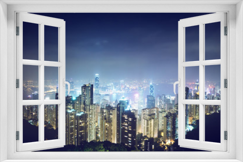 Fototapeta Naklejka Na Ścianę Okno 3D - Hong Kong island from Victoria's Peak
