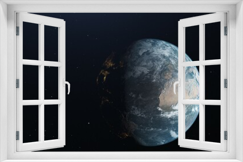 Fototapeta Naklejka Na Ścianę Okno 3D - High Definition Computer Generated Earth Image,High quality 3D rendered image of Earth from space.