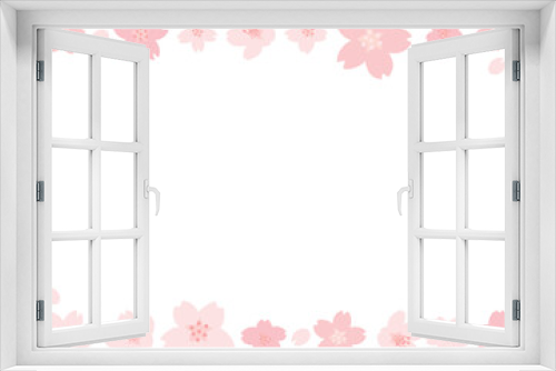 Fototapeta Naklejka Na Ścianę Okno 3D - シンプルな桜のフレーム