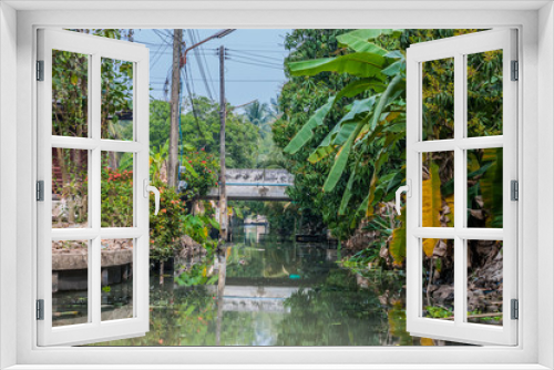 Fototapeta Naklejka Na Ścianę Okno 3D - Amphawa bangkok backwaters Thailand